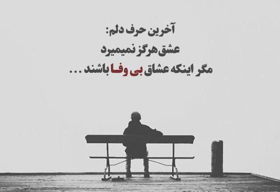 عکس نوشته نامردی عشق
