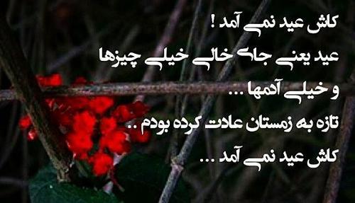 عکس نوشته ی غمگین عید