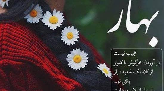 عکس نوشته های عاشقانه بهاری
