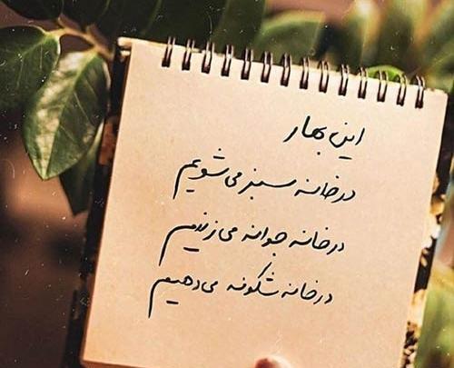 عکس نوشته های عاشقانه بهاری