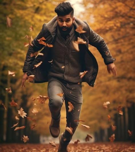 عکس ژست عکاسی در پاییزی