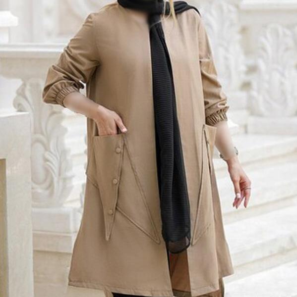 عکس مدل مانتو جدید یقه گرد