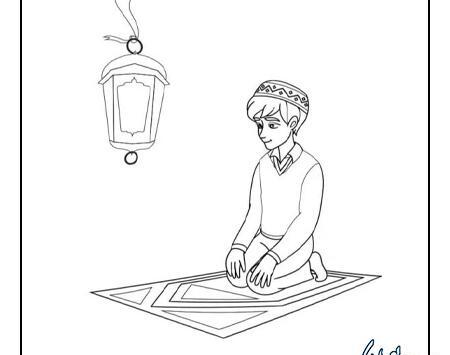 عکس نقاشی ساده نماز باران