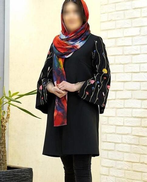 عکس مانتو یقه ایستاده کتی