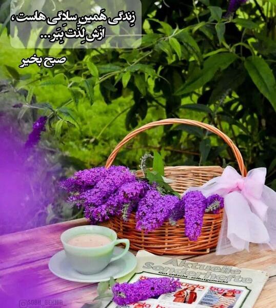 عکس نوشته صبح بخیر خارجی