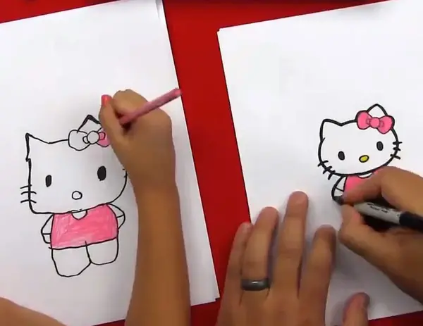 عکس نقاشی ساده کیتی