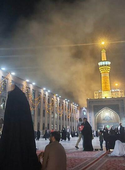عکس اتش سوزی در حرم امام رضا