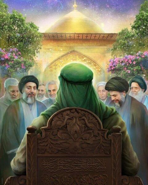 عکس قاسم سلیمانی و امام زمان