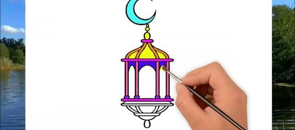 عکس نقاشی فانوس ساده