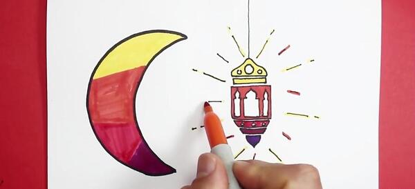 عکس نقاشی فانوس ساده