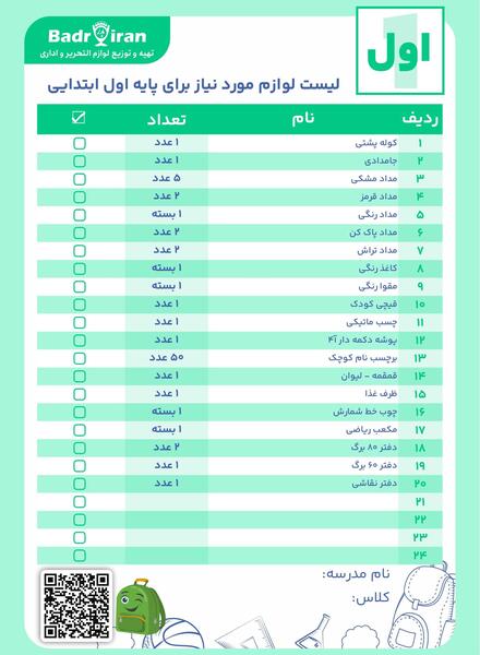 عکس لوازم تحریر دخترانه برای مدرسه کلاس سوم