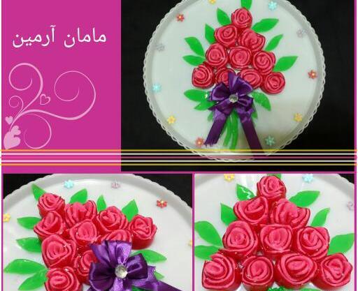 عکس ژله رولی به شکل گل