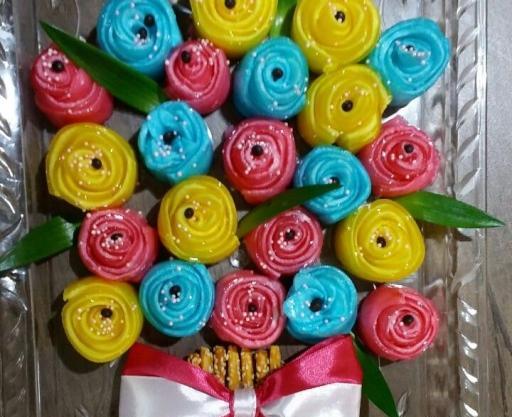 عکس ژله رولی به شکل گل