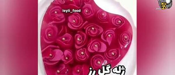 عکس ژله رولی به شکل گل