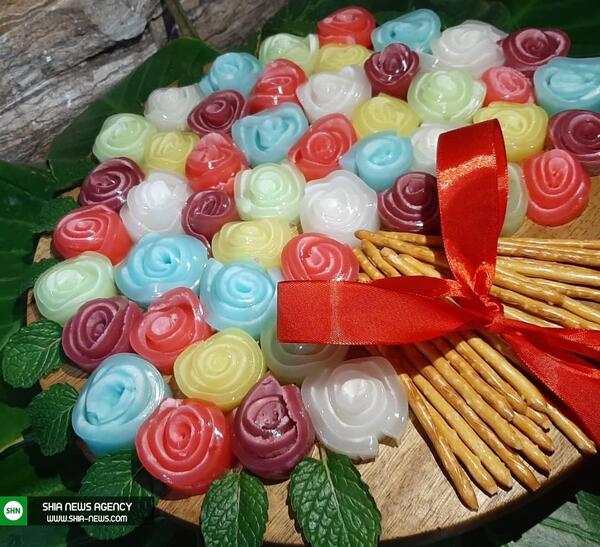عکس ژله رولی به شکل گل