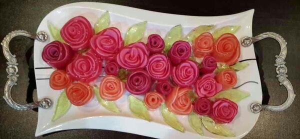 عکس ژله رولی به شکل گل