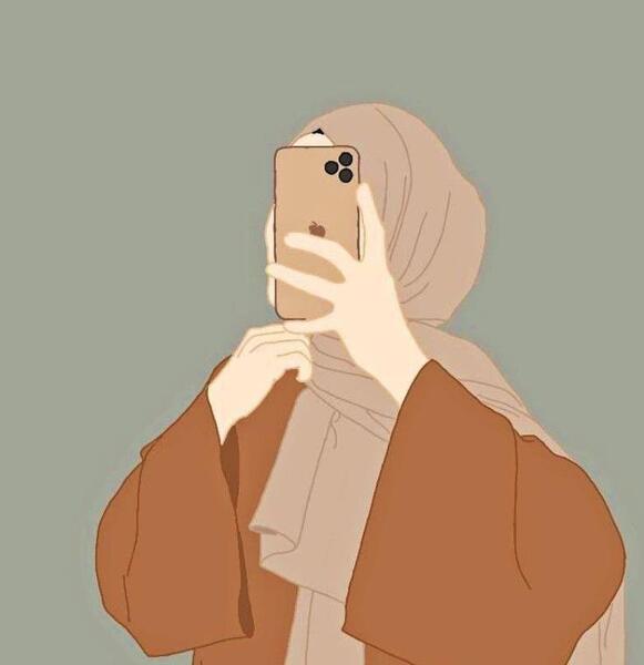 عکس دختر چادری با گوشی