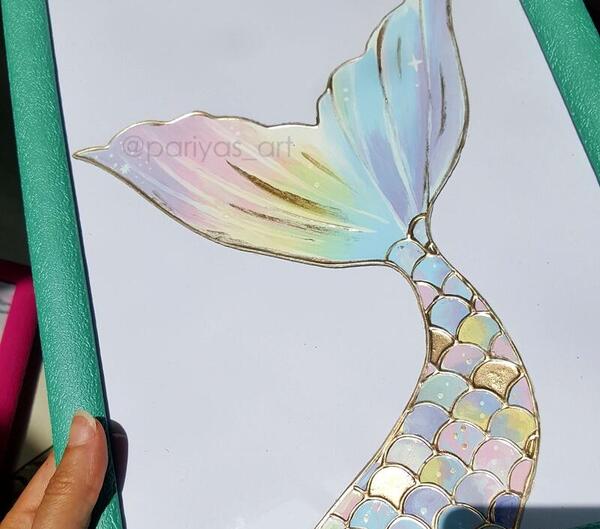 عکس نقاشی پری دریایی
