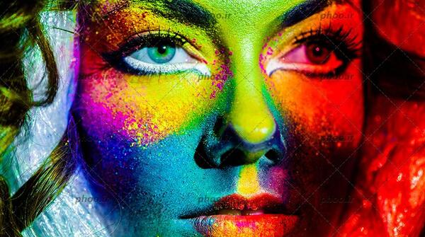 عکس نقاشی چهره زن زیبا
