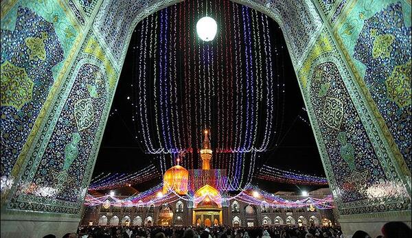 عکس حرم امام رضا چراغانی
