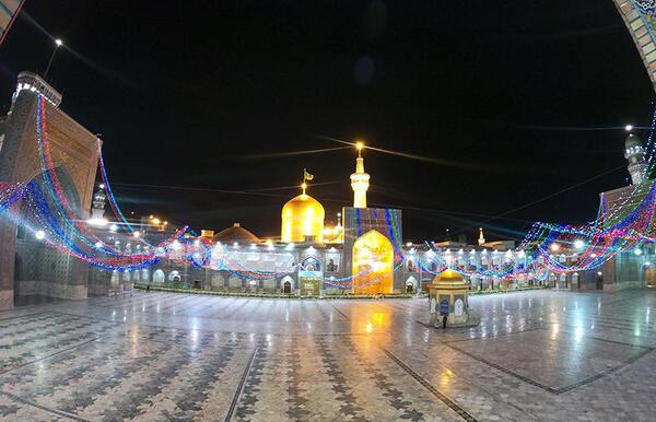 عکس حرم امام رضا چراغانی
