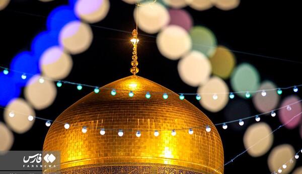 عکس حرم امام رضا چراغانی