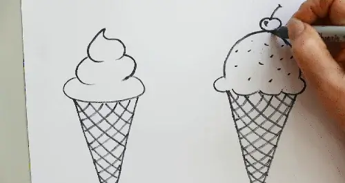 عکس نقاشی فانتزی بستنی