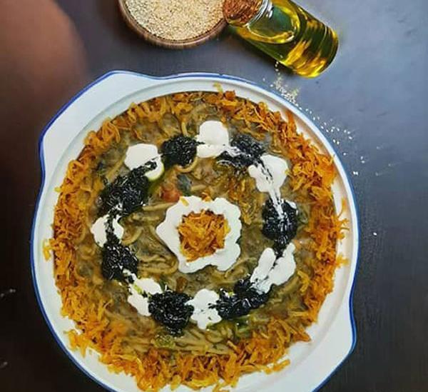 عکس تزیین آش رشته