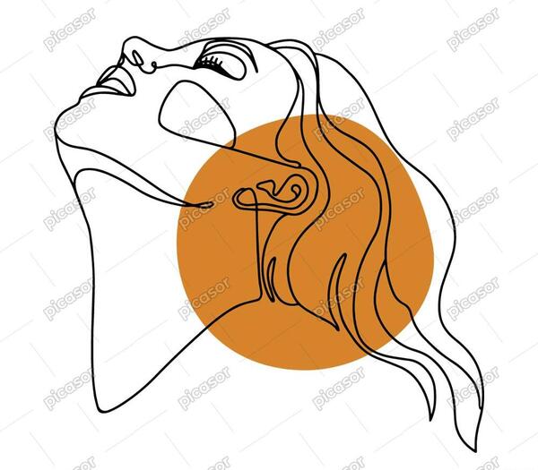 عکس نقاشی صورت خطی