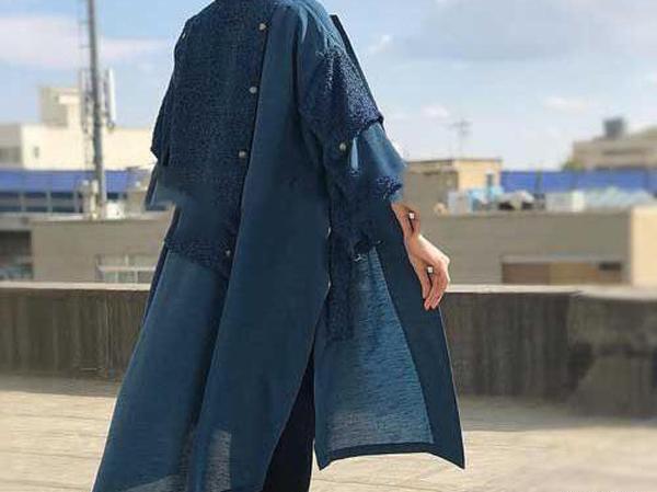 عکس مدل مانتو جدید حریر جلو باز