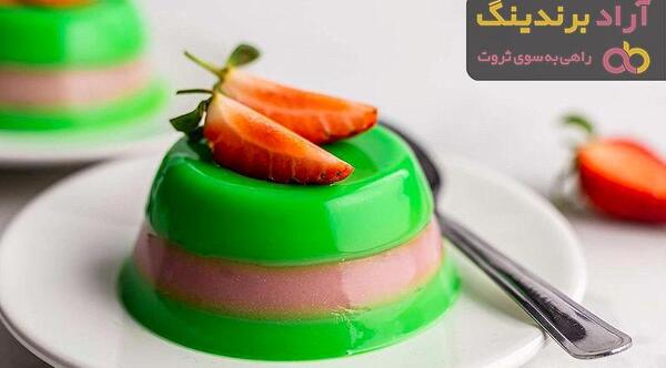عکس ژله دو رنگ ساده
