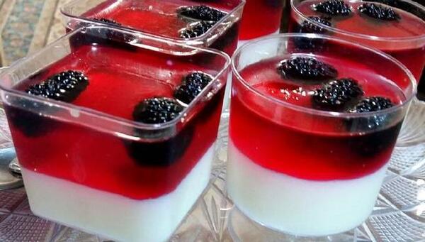 عکس ژله دو رنگ ساده