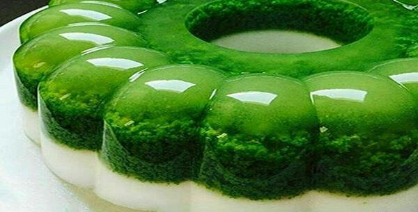 عکس ژله دو رنگ ساده