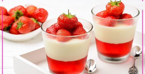 عکس ژله دو رنگ ساده