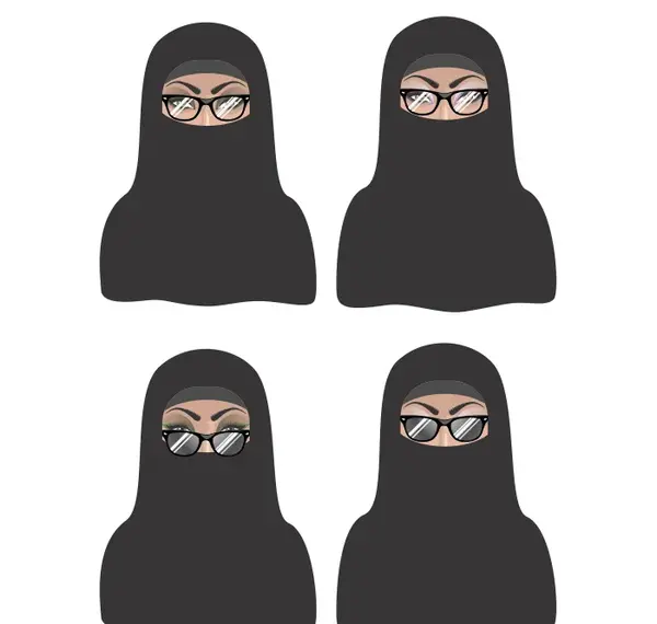 عکس دختر چادری با عینک