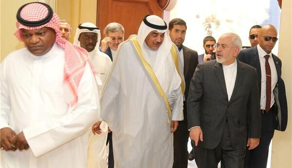 عکس ظریف در کنار امیر قطر
