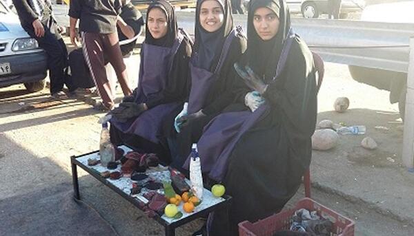عکس دختر پیاده روی اربعین