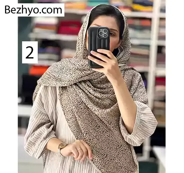عکس روسری خال خالی
