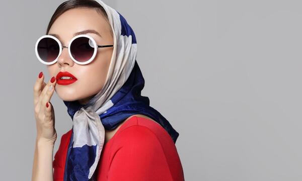 عکس روسری خال خالی
