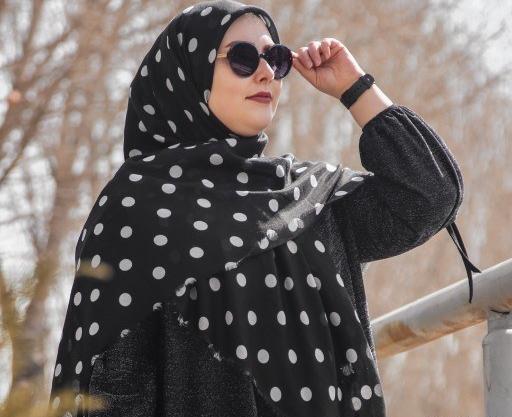 عکس روسری خال خالی