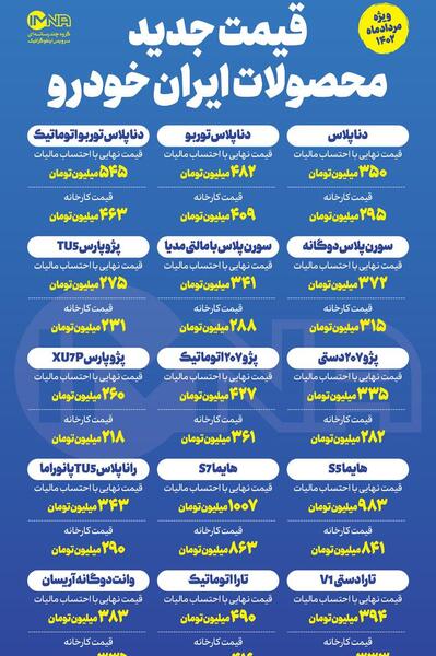 عکس محصولات ایران خودرو با قیمت