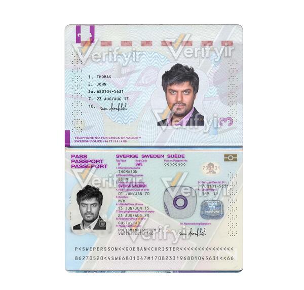 عکس پاسپورت سوئدی
