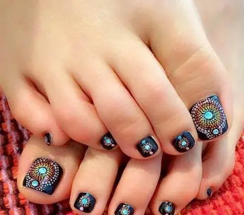 عکس طرح ناخن پا