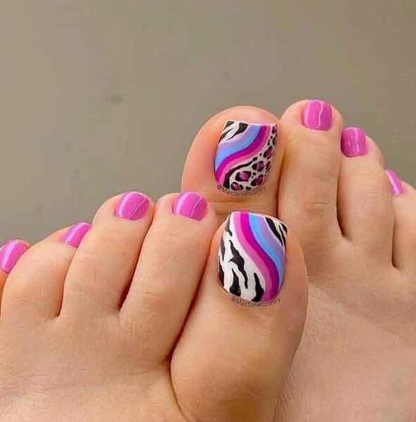 عکس طرح ناخن پا