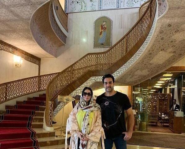 عکس پوریا پورسرخ وهمسرش جدید