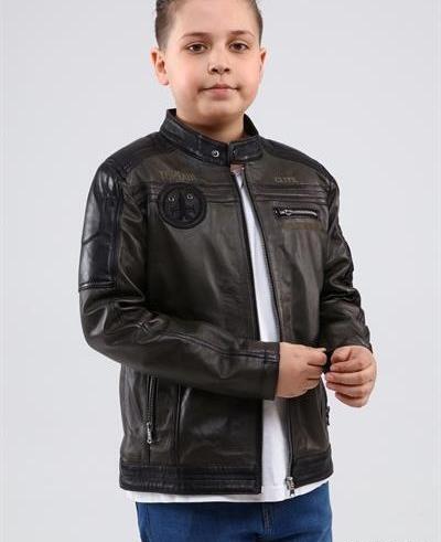عکس کاپشن چرم بچه گانه