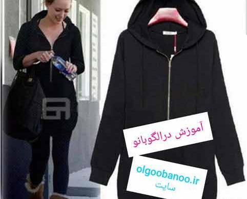 عکس آموزش پلیور کلاه دار دخترانه