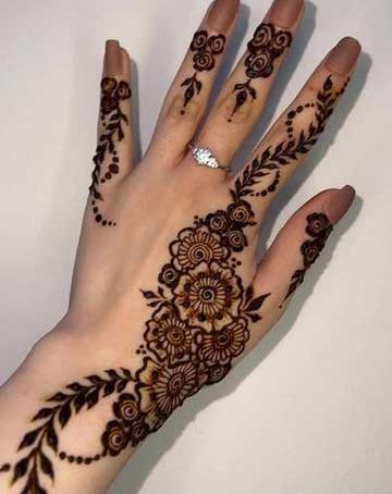 عکس حنا روی دست عربی