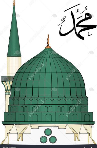 عکس نقاشی گنبد حضرت محمد