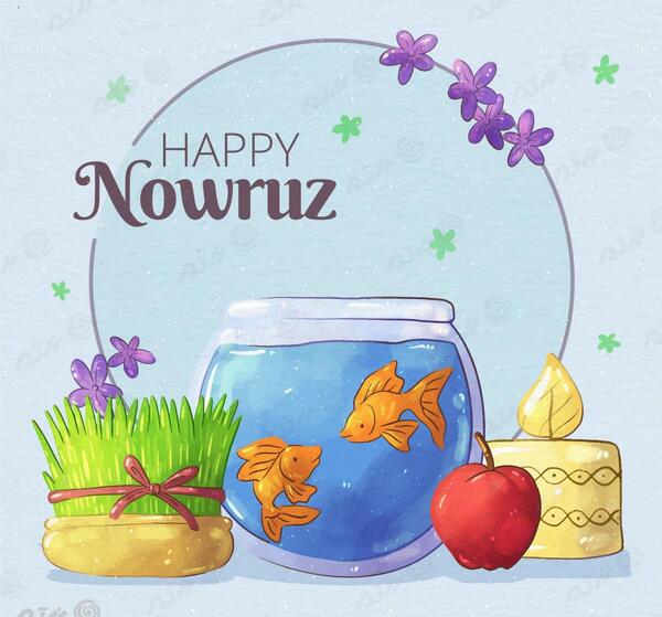 عکس سبزه و ماهی
